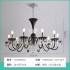 French black medieval style living room pendant light, crystal dining pendant light, bedroom European style candle light, high-end feeling, hall main light