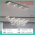 French crystal dining pendant light, modern minimalist home restaurant light, luxurious coffee shop bar counter, dining table hanging line light