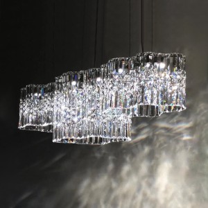 High end French restaurant crystal chandelier, light luxury, modern simplicity, dining table, bar counter, bedroom bedside small chandelier