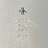 French style light luxury bedroom headboard pendant light 2025 new flower crystal hanging line lamp high-end feeling foyer petals