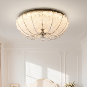 French ceiling light, Crown crystal light, Luxury bedroom room, Pumpkin light, Princess homeowner light, Full spectrum eye protection light