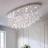 French crystal dining pendant light, modern minimalist home restaurant light, luxurious coffee shop bar counter, dining table hanging line light