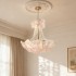 French luxury pendant lamp, bedroom lamp, high-end villa new style, pink and pink flower living room lamp, master bedroom lamp