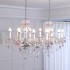 French romantic restaurant crystal chandelier modern simple and atmospheric bar counter long chandelier high-end table lamp dining table