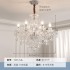 French luxury chandelier villa living room lamp dining room lamp bedroom high-end atmospheric crystal chandelier creative personality art