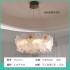French medieval style living room pendant light 2025 new high-end restaurant light bedroom light creative lotus leaf glass art
