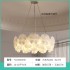 French style living room pendant light, modern, luxurious, high-end, elongated dining room lighting fixture, 2025 new cream style master bedroom light