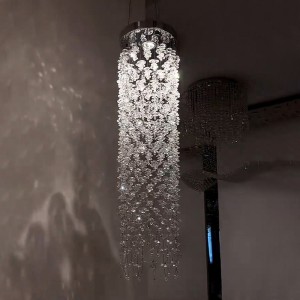 French style light luxury master bedroom bedside pendant light, high-end crystal pendant light, simple modern hanging line light, entrance foyer light