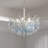 French medieval style living room chandelier, retro blue shell villa, duplex Vintag bedroom, crystal lamp, luxurious feeling