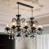 French style living room pendant light, retro crystal light, black antique style bedroom master light, high-end designer dining room lighting fixtures