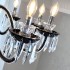 French black medieval style living room pendant light, crystal dining pendant light, bedroom European style candle light, high-end feeling, hall main light