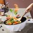 Dual purpose non stick electric hot pot, smoke-free flat bottomed pan, multifunctional pan, large capacity stir fry pan, electric stir fry pan