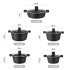 Cross border Maifanshi die-casting soup pot set, small diamond style marble soup pot ten piece set, pot set