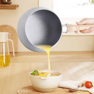 Cute baby food pot, non stick pot, household milk pot, small cooking pot, gas stove, snow flat pot, milk pot