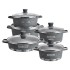 Lanya Factory Foreign Trade Die Casting Soup Pot Combination Set Non stick Pot Household Cooking Pot Soup Pot Aluminum Pot Ten piece Set