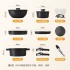 Cross border hot selling new product, detachable combination of wheat rice stone non stick pot, soup pot set, cooking utensils, aluminum pot wholesale pots