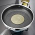 Manufacturer direct sales 304 stainless steel double-sided honeycomb frying pan, non stick pan, household low oil fume flat bottomed pan, universal