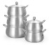 Cross border explosive aluminum pot 16-28cm thinning sanding aluminum soup pot commercial hotel cooking utensils aluminum pot set pot